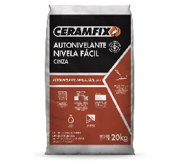 Argamassa Autonivelante Nivela Fácil Cinza 20 kg Ceramfix